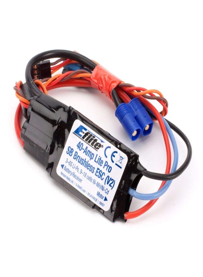E-flite 40-Amp Lite Pro Switch-Mode BEC Brushless ESC V2 EFLA1040LB Speed Controls Aircraft - Image 1